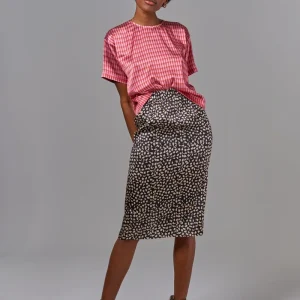 Eden Silk Tee | Peach Teardrop