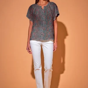 Short Sleeve Classic Blouse | Evergreen Spots