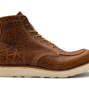 Cognac Shrunken Bison | Moc Toe